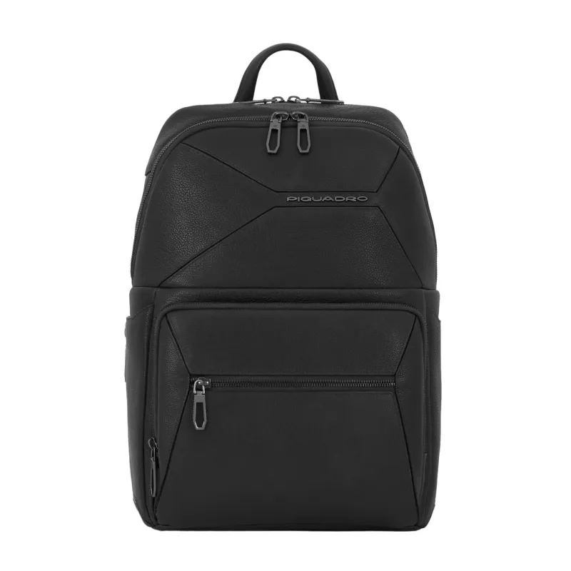 Zaino piquadro nero best sale pelle