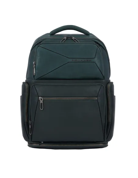 Piquadro Rhino computer and iPad®Pro 12.9" backpack with anti-theft cable, green