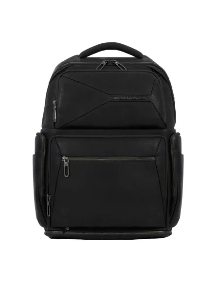 Piquadro Rhino computer and iPad®Pro 12.9" backpack with anti-theft cable, black