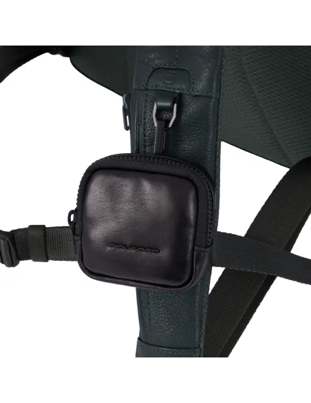 Piquadro Rhino computer and iPad®Pro 12.9" backpack with anti-theft cable, black