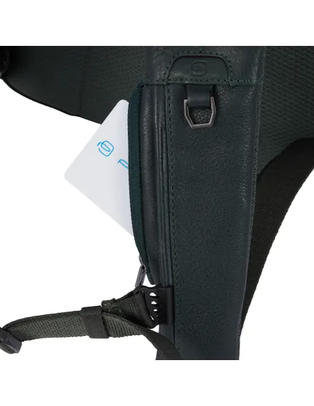 Piquadro Rhino Rucksack für Computer und iPad®Pro 12,9" mit Anti-Diebstahl-Kabel, schwarz