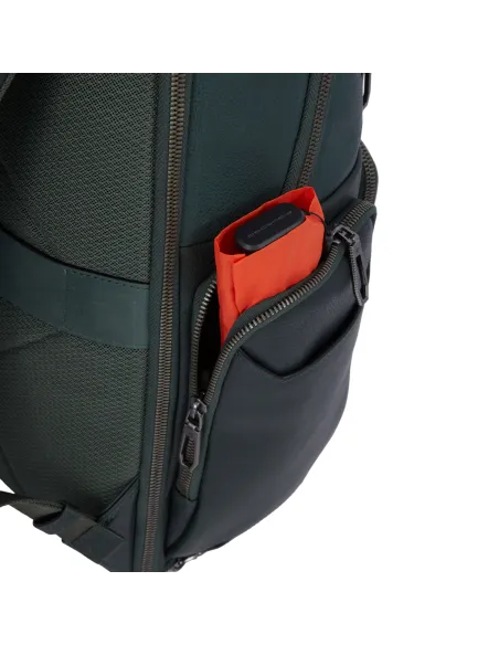 Piquadro Rhino computer and iPad®Pro 12.9" backpack with anti-theft cable, black