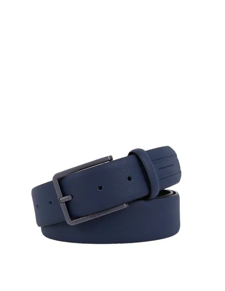 Piquadro Rhino men's leather belt, blue