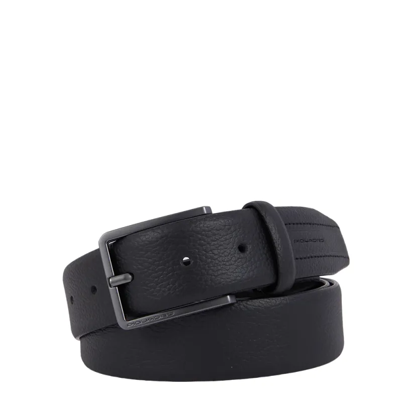 Piquadro Rhino men's leather belt, black
