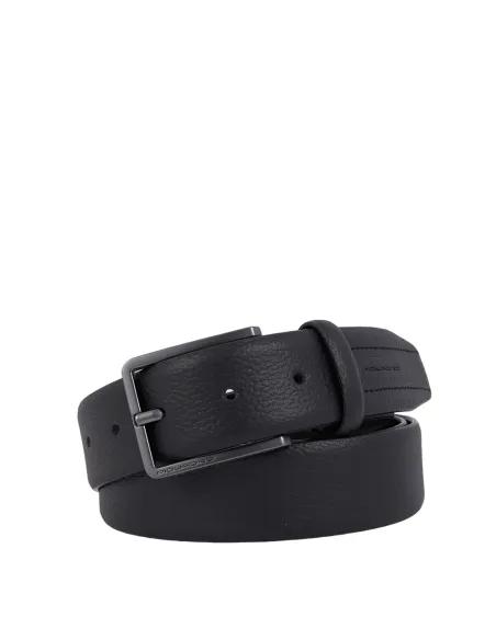 Piquadro Rhino men's leather belt, black