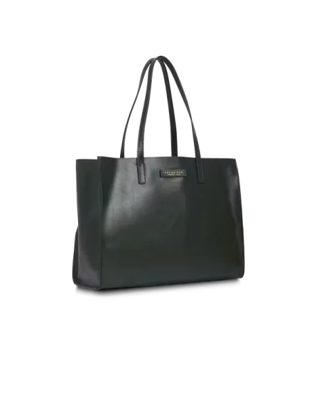 The Bridge Mirra leather shopping bag, Malachite