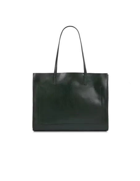 The Bridge Mirra leather shopping bag, Malachite