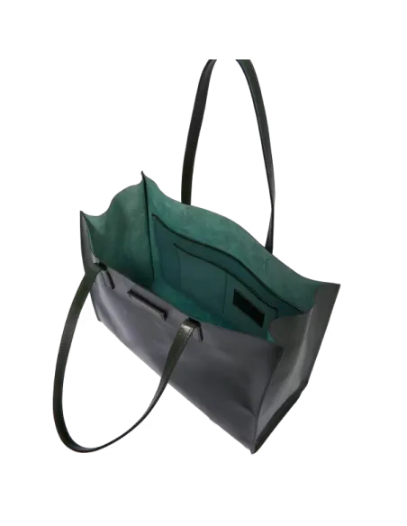 The Bridge Mirra leather shopping bag, Malachite