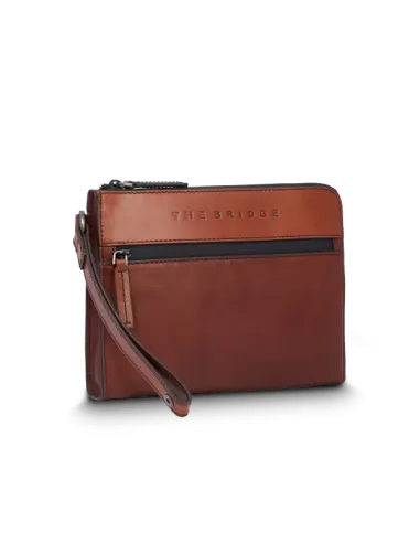 Pochette in pelle The Bridge Damiano,...