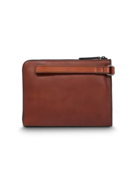 Pochette in pelle The Bridge Damiano, marrone