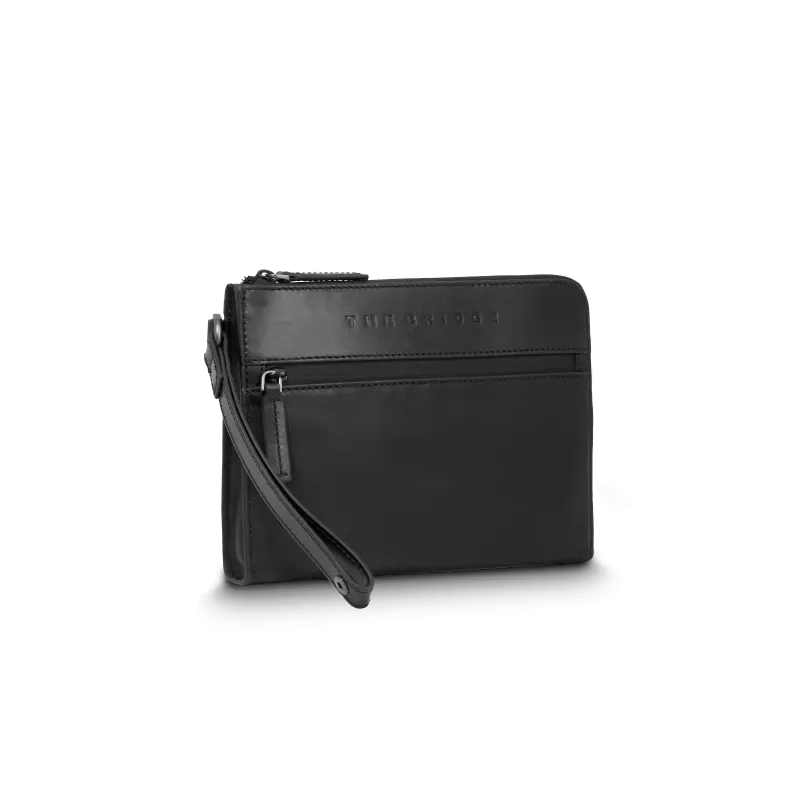 The Bridge Damiano men's leather clutch bag with handle,... 2