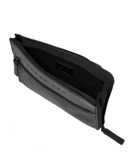 Pochette in pelle The Bridge Damiano, nera