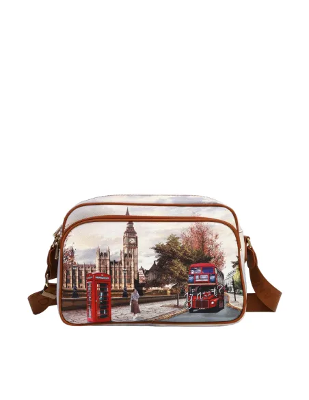 Borsa a tracolla con tasca frontale con zip Ynot, London Street