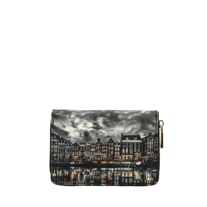 Ynot women's wallet with external zipped coin...