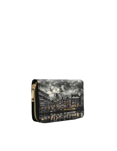 Ynot women's wallet with external zipped coin compartment, Mirror