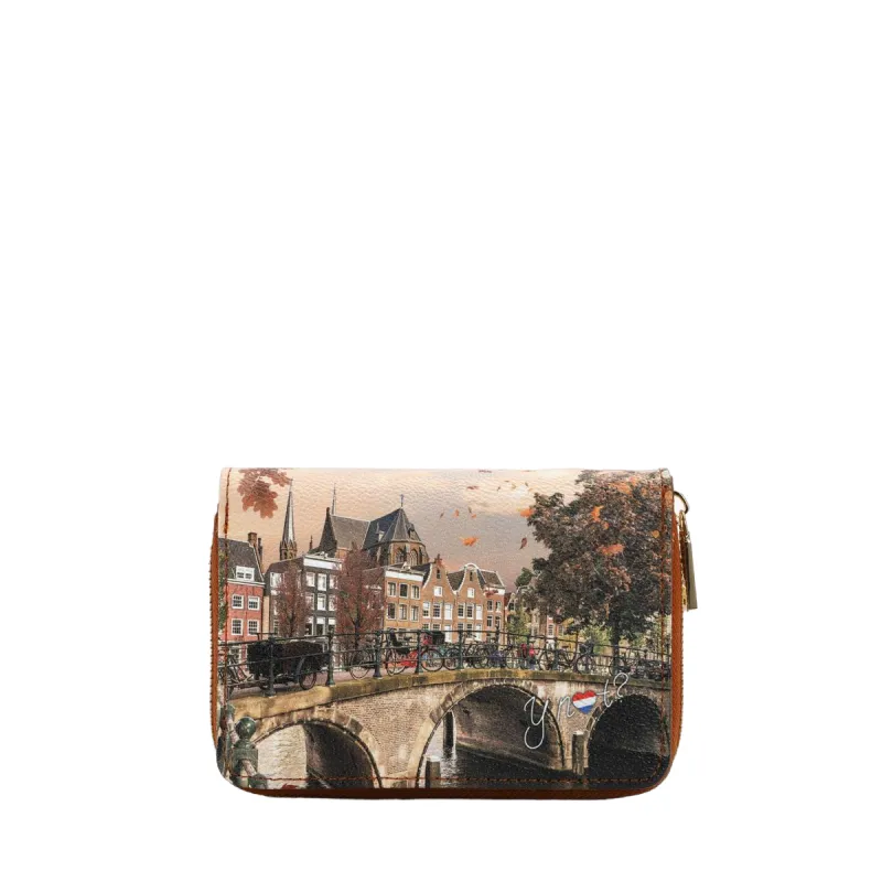 Damenbrieftasche mit externem Reißverschluss-Münzfach...