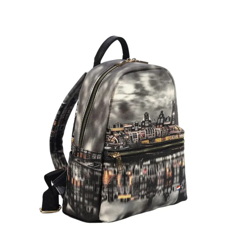 Ynot Damen-Rucksack mit Reißverschluss, Mirror 2