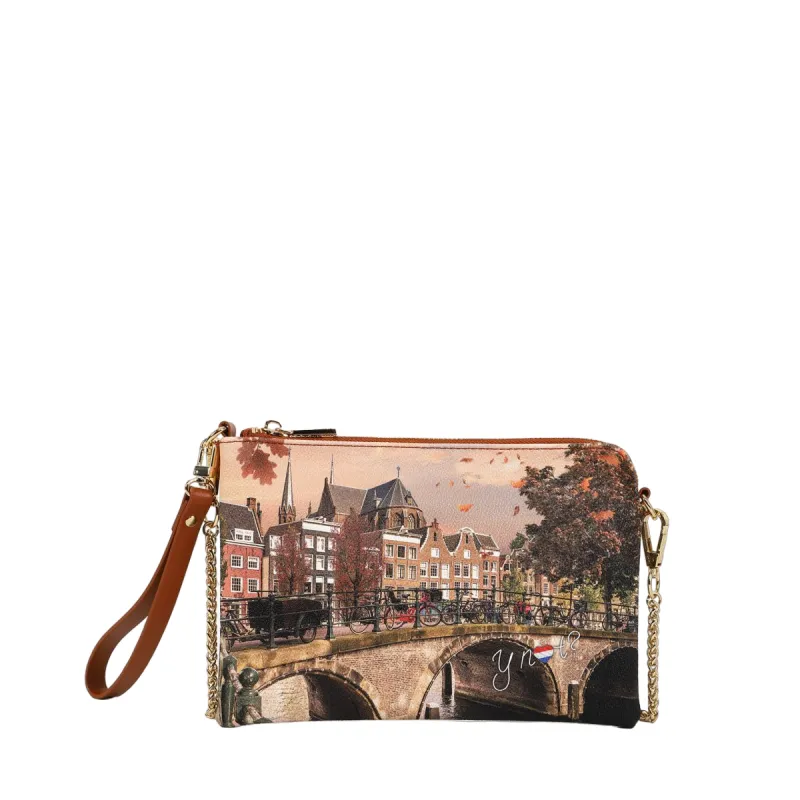 Ynot Clutch Bag mit Kettenriemen, Autumn River