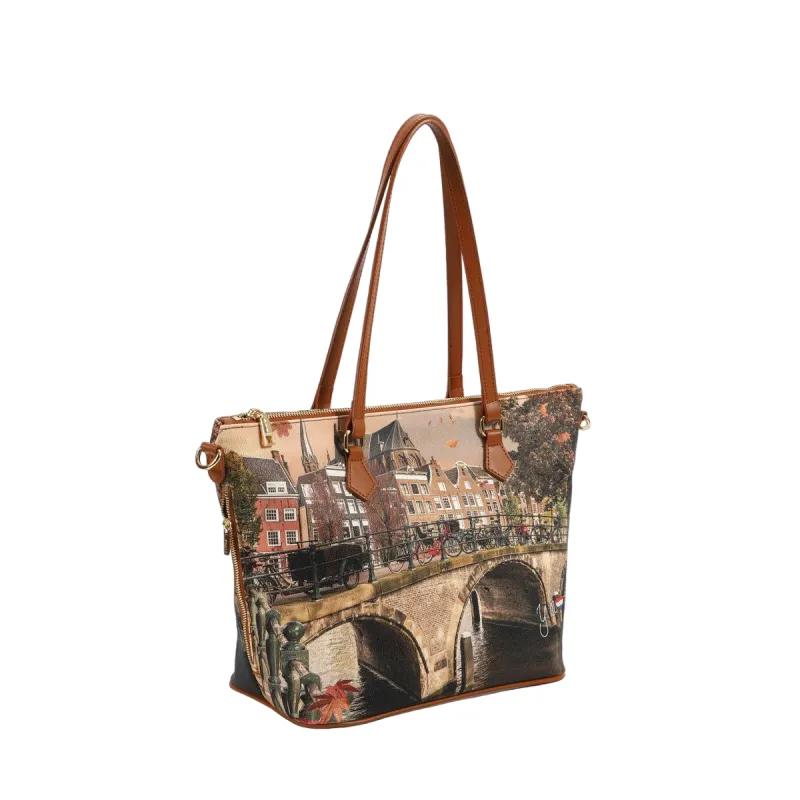 Ynot medium shopping bag, autumn river 2