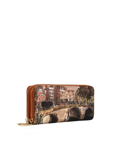Ynot women's wallet with two zipped...