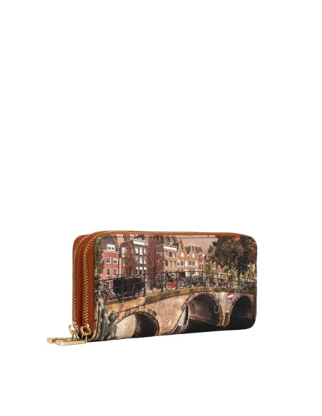 Ynot women's wallet with two zipped compartments, autumn river