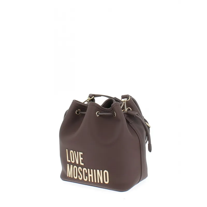 Love Moschino small bucket bag, dark brown 2