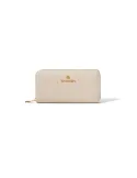 Braccialini Basic women's leather wallet with zip fastener, beige