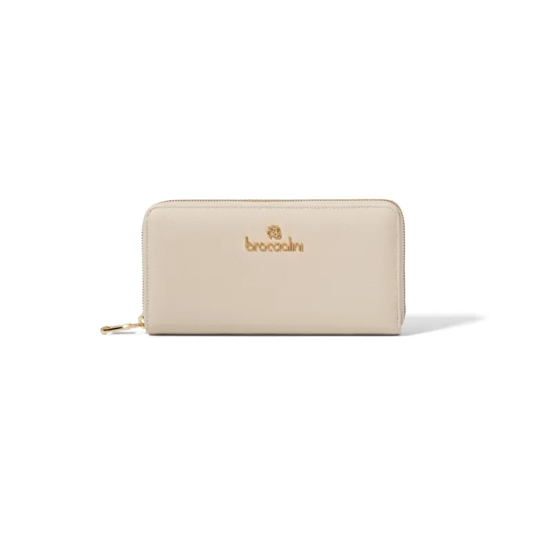 Portafogli in pelle Braccialini, beige