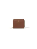 Braccialini Basic Small Women's Leather Wallet with Zip Closure, Brown
