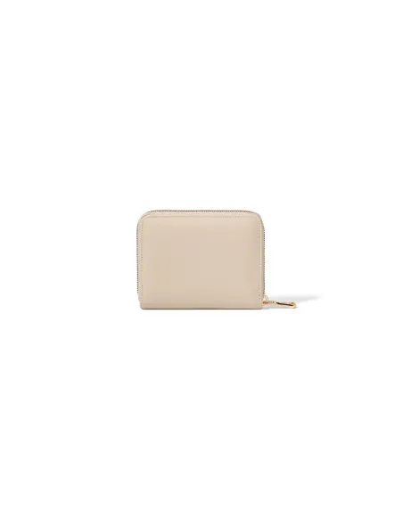 Kleines Damen Portemonnaie aus Leder mit Reißverschluss Braccialini Basic, beige