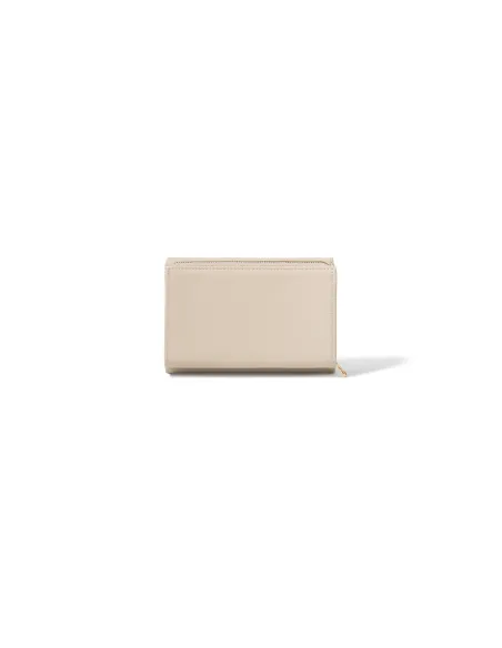 Portafogli in pelle Braccialini basic con tasca esterna con zip, beige