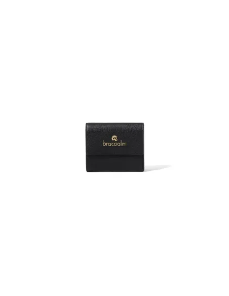Braccialini Basic small women's wallet with external coin pocket, black