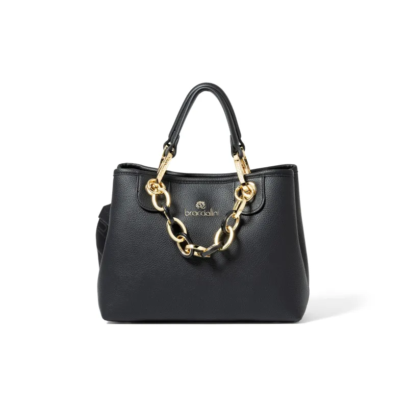 Kleine Damen-Handtasche Braccialini Beth, schwarz