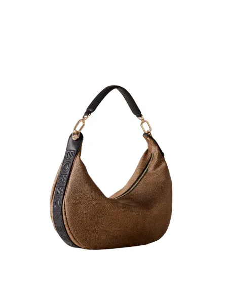 Borsa hobo Borbonese media, OP Naturale-Nero