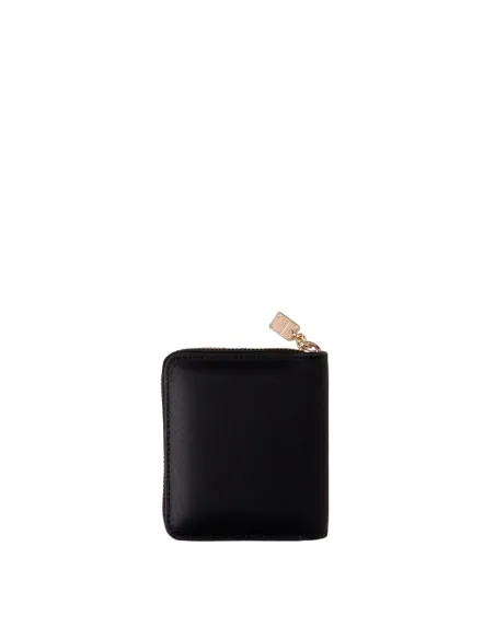 Borbonese small leather women's wallet, black