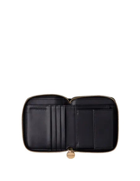 Borbonese small women's wallet with zip, OP Natural-Black