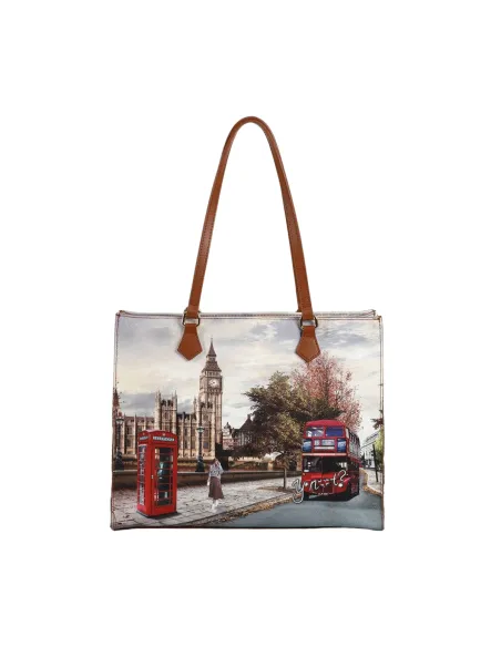 Ynot Einkaufstasche mit Reißverschluss, london street