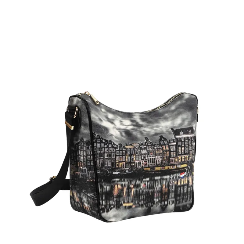 Ynot women's shoulder bag with zip fastener mirror 2