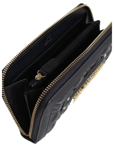 Portafogli donna trapuntato Love Moschino, nero