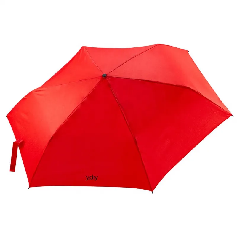 Ombrello mini tre sezioni manuale Y-Dry, rosso