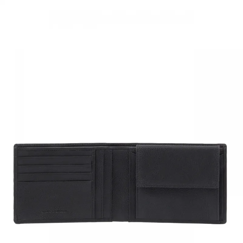 Piquadro Rhino men's wallet with coin pocket, black