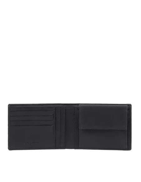 Herren-Geldbörse mit Münzfach Piquadro Rhino, schwarz