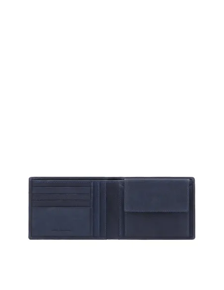 Piquadro Rhino men's wallet with coin pocket, blue