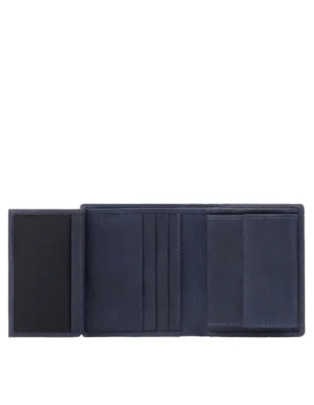 Herren-Geldbörse mit Münzfach Piquadro Rhino, blau