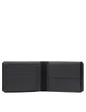 Piquadro Brief2 Men's wallet with flip up ID window, coin pocket and credit card slots, black