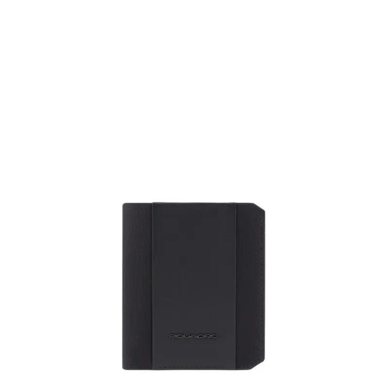 Portafogli uomo verticale in tessuto e pelle Piquadro... 2