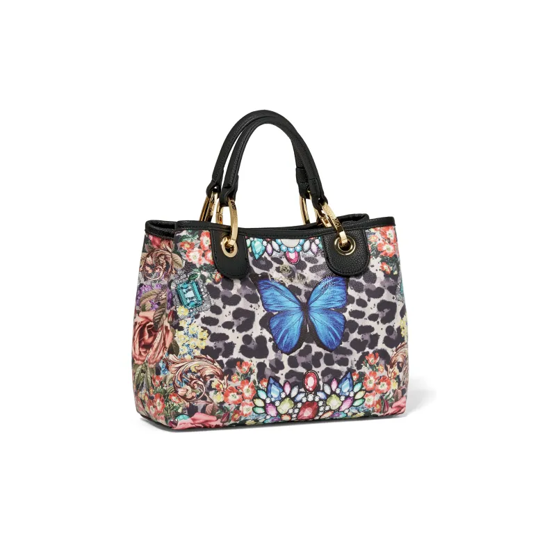 Borsa donna piccola Braccialini Beth Special, Butterfly blu 2