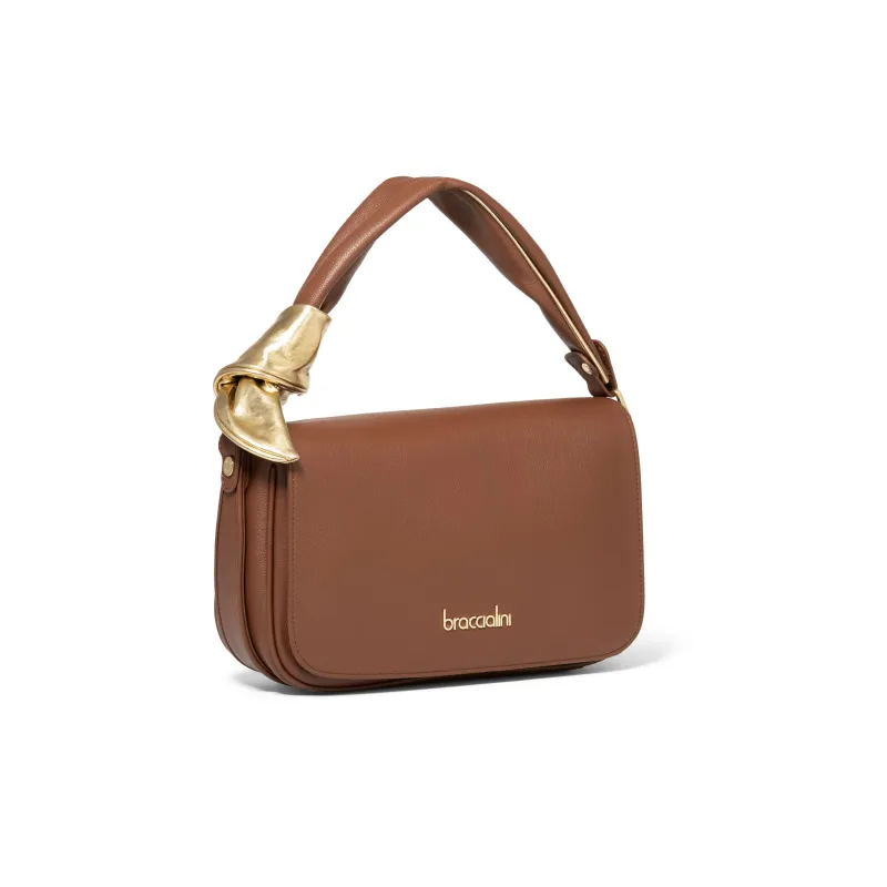 Borsa a tracolla in pelle Braccialini Greta, marrone 2