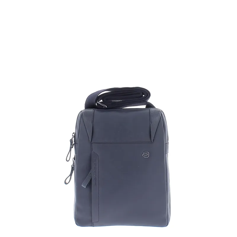 Borsello in pelle porta Ipad Piquadro, blu