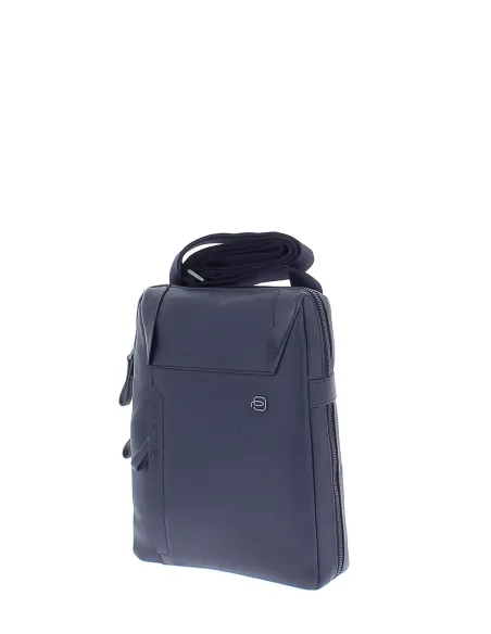 Borsello in pelle porta Ipad Piquadro, blu